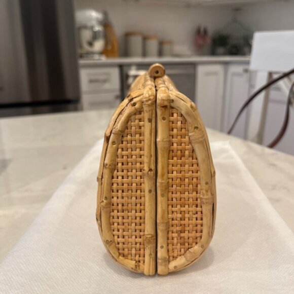 J. McLaughlin Bona box Clutch with Bamboo trim Natural - Picture 4 of 7